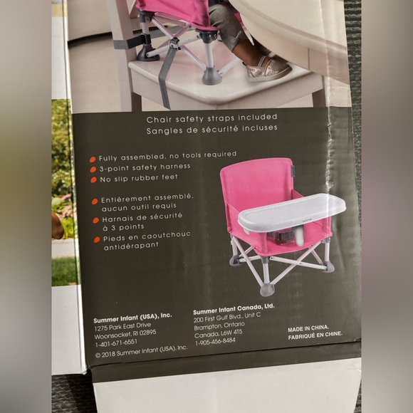Summer Pop N' Sit Portable Booster Seat - Pink - Picture 3 of 5